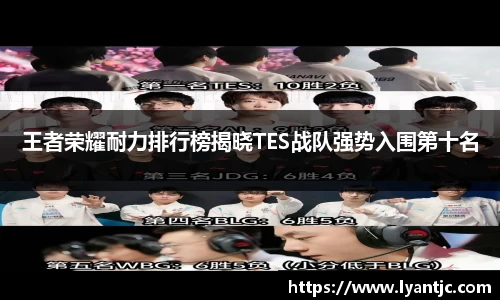 王者荣耀耐力排行榜揭晓TES战队强势入围第十名